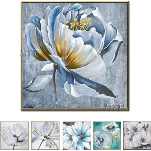 Blooming Flowers In Various Poses Oil Painting High Quality Handmade New Design Canvas Wall Decor Fine Art Decorative Unframe