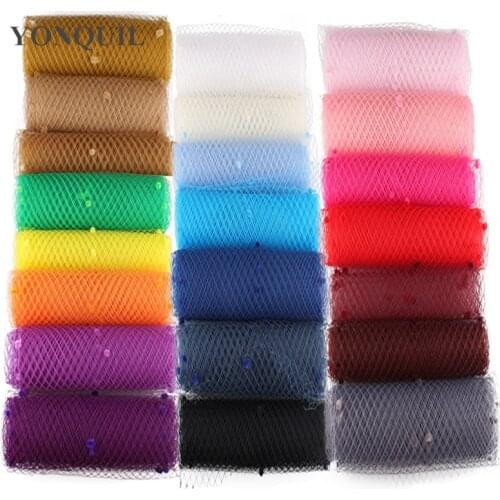 Multiple Color Mix Dot Birdcage Veil 25CM Width Millinery Veils DIY Hair Accessories Hat Bridal Wedding Netting Party Headwear