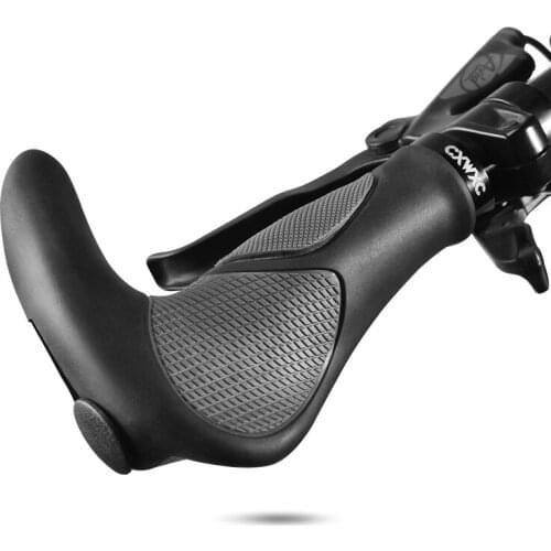 Mountain Bike Grip Bicycle TPR Rubber Integrated MTB Cycling Hand Rest Ergonomic Handle Shell Sheath Shock Absorption