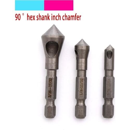 3pcs 90 Degree Hex Shank Countersink Deburring Drill Bits Center Stepped Metal Taper Expanding Chamfering Power Drill Tools