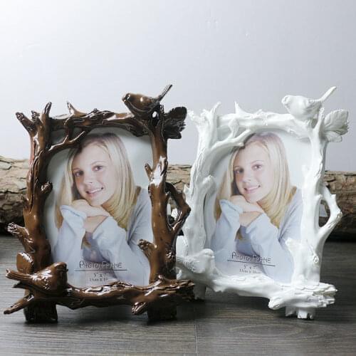 Retro twig bird European photo frame set 7 inch wedding photo frame Home decoration ornaments