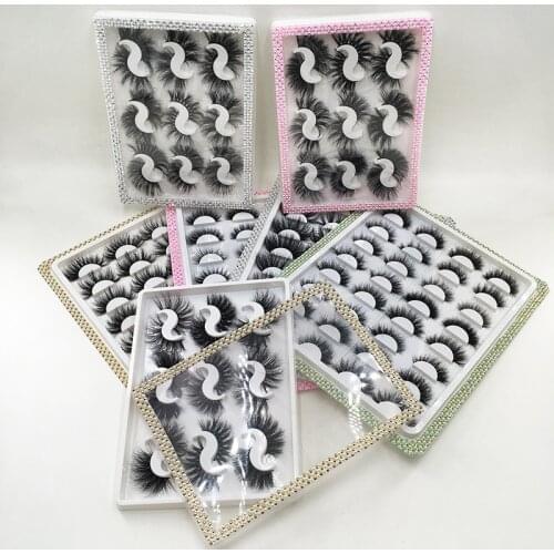 25mm Mink Lashes Pack 3d Mink Hair Lashes Wholesale Bulk Lash Vendors Extension Book False Eyelashes Natural