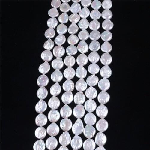 Natural Pearl Coin Shaped baroque pearl Beads loose pearls beads women lady jewelry DIY