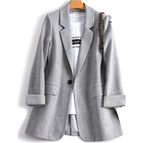 2020 New Women Blazer Coat Women Spring Autumn Jacket Overcoat Black Blazer Women Coats and Jackets HK380