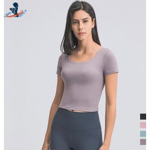 DEEPSENCE 2021 NEW Womens Workout Running T-shirt Gym Yoga Fitness Clothing Female Sports Athletic Training Top Activewear