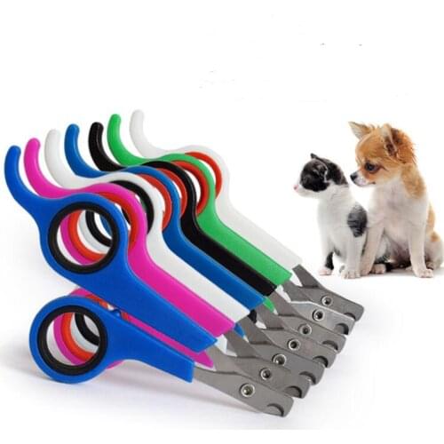 Pet Dog Cat Nail Cutter Pet Claw Toe Clippers Trimmers Stainless Steel Dog Grooming Scissors LX7059