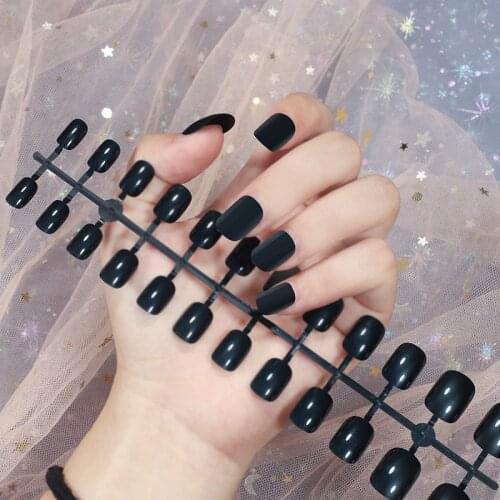 Nail Patch, Solid Color Nail, Trapezoidal Nail, 24 Fake Nails, Matte Fake nail, Shiny Fake Nail Makeup Tools
