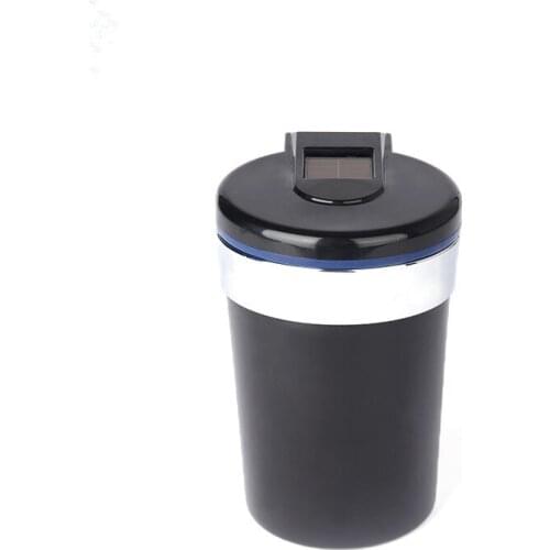 New Arrival Portable Auto Car Truck LED Car Ashtray Blue LED Light Smokeless Ashtray Cigarette Holder Anti-slip Rubber