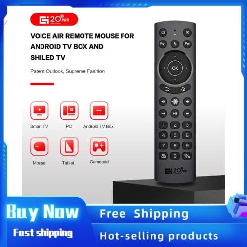 G20S PRO 30 Button Voice Remote for Smart TV Set Top Box 2.4G Wireless Air Mouse Electronic Smart Home Accessories