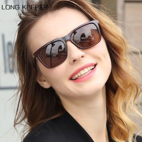 LongKeeper Mens Polarized Square Sunglasses Brand Designer UV400 Protection Shades Oculos De Sol Women Glasses Driver 2019 New