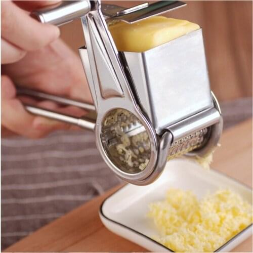 Stailless Steel Cheese Plane Slicer Ginger Garlic Grater Slicer Cutter Food Chopper Garlic Press Crusher Rotary Cheese Gater