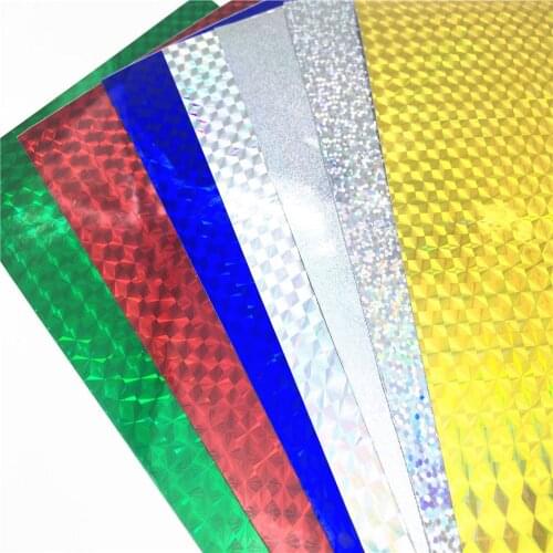 7pcs/lot Flash Tape Reflective Prism Stickers Fishing Metal lures Artificial Fish scale skin style lifelike Fishing Accessory