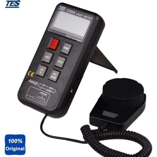 TES-1336A Digital LUX Meter Data Logging Light Meter With Memory USB Interface 16000 Point Data Logger