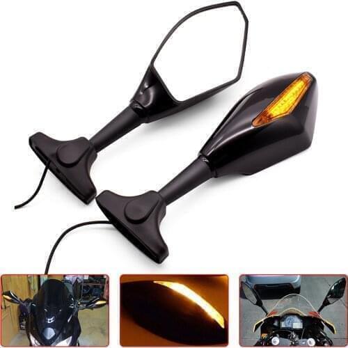 Universal Motorcycle LED Turn Signal Integrated Rear View Side Mirrors For Honda CRF1000L AFRICA TWIN 300 GROM MSX125 RC51