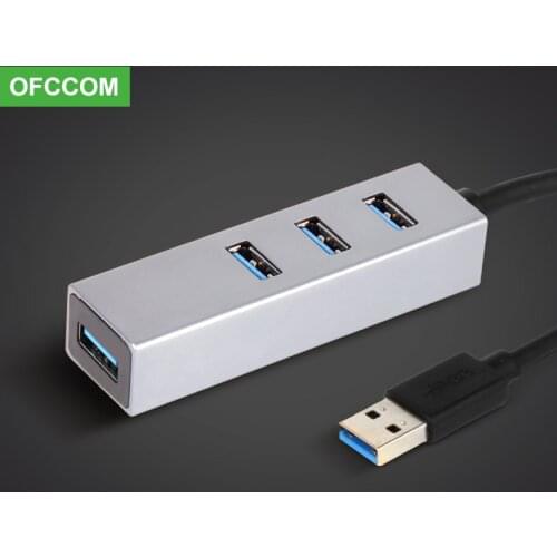 OFCCOM USB 3.0 Hub USB Splitter High Speed 4 Ports Ethernet Adapter for PC Laptop Computer Mac USB Hubs Powered Macbook Pro