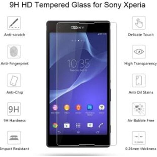 Smartphone Tempered Protective Glass for Sony Xperia Z5 Premium Z4 Z3 Plus Z2 Compact Screen Protector for Sony Z1 Z
