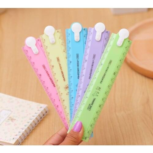 1pcs candy color 30cm folding ruler multi-function drawing student ruler 7505