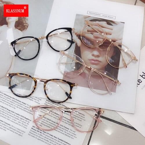 1PCs Cat Eyes Glasses Frames Women Anti Blue Light Computer Eyewear Men Vintage Clear Optical Eyeglasses Unisex Black Pink Frame