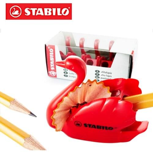 1 Pcs Stabilo 4593 Creative Red Swan Shape Cutting Pencil Sharpener Standard Sharpener