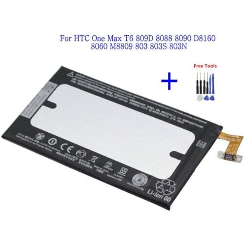 1x 3300mAh B0P3P100 Replacement Battery For HTC One Max T6 809D 8088 8090 8160 D8160 8060 M8809 803 803S 803N 803E + Tools kit