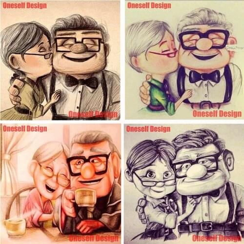 2019 new christmas gift 5d diamond painting full square/round old man 5d diamond mosaic sale old Couple picture of rhinestones