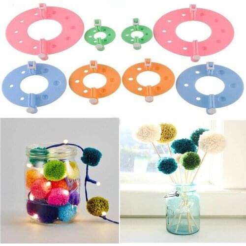 4Pcs Fluff Ball Weaver PomPom Maker Wool ball Maker Knitted Tools Yarn Pompon Wool Plush Ball Set Diy Craft Supplies Maker Knitt