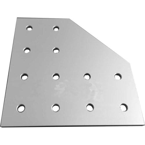 5PCS 12 hole 6060L-12 L type 90 Degree Joint Board Plate Corner Angle Bracket Connection Strip for Aluminum Profile