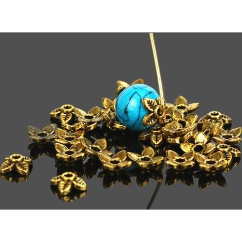 500Pcs Ancient Gold/Silver Tone 6mm Flower Bead Caps Bracelet & Necklace DIY Jewelry Findings Fit Beads Jewelry Accessories