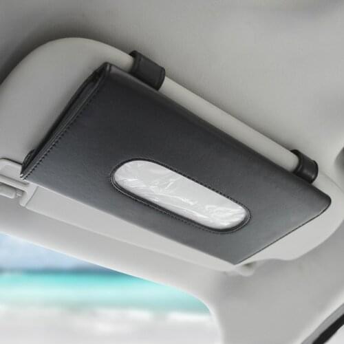 Car Tissue Box Towel Sets Auto Sun Visor Tissue Boxes Holder Auto Interior Storage Decoration for BMW for Audi Car Accessories