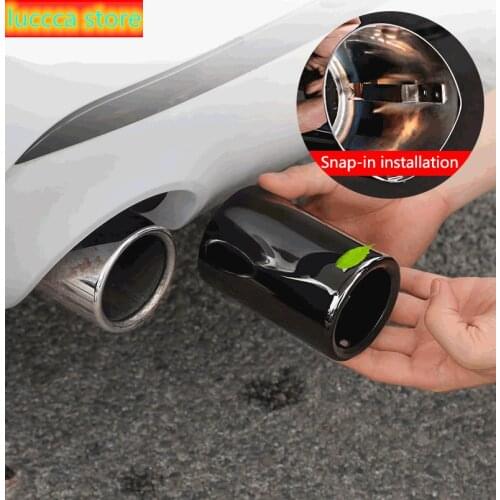 Car styling Chrome Exhaust Muffler Tip Pipes Rear Pipe Modified Tail Throat Liner For BMW F10 F30 F32 F34 G30 G11 Accessories