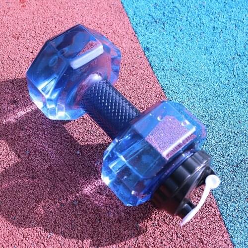 Dumbbells Large Plastic Bottle Capacity Gym Sports Water Bottle Indoor Outdoor Fitness Bottle Fitness Home Gym Travel Dumbbells
