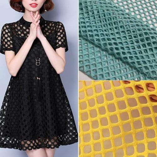 Large Net Fabric Dress Mesh Cloth Fabric Lace Clothing Fabric Hollow Lace Lining Stockings DIY Craft