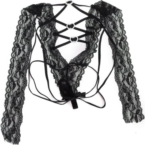 Black G String Lace Floral Sling Nightwear Women Sexy Lingerie Underwear Sleepwear Teddies Bodysuits