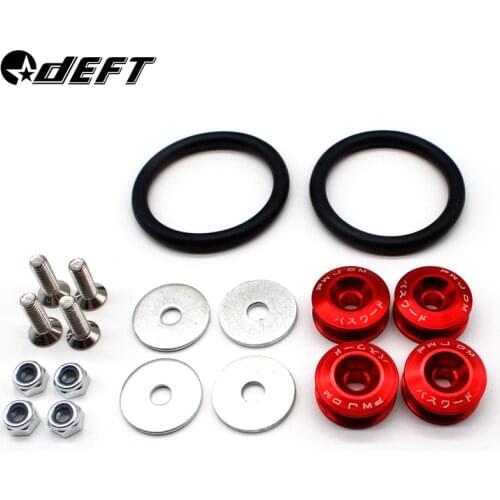 DEFT Car Release Fasteners Aluminum Bumper Quick Release Fasteners Fender Washers For Honda Civic Integra Universal Car QRF002