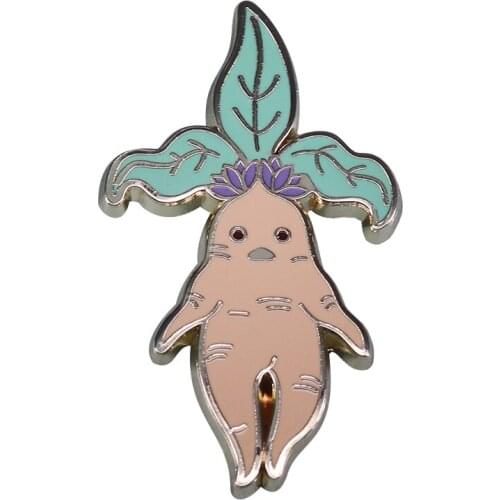Macho Radish Spirit Enamel Pin clean the negative energy Brooch Spirited Away Brooch studio Ghibli Jewelry