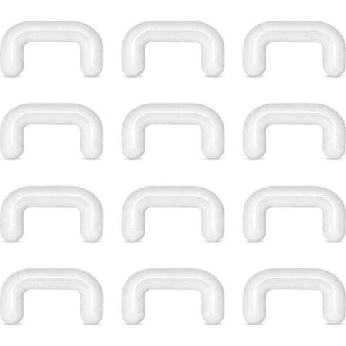 14G 16G Clear Bioflex Septum Rings Retainers 12pcs Clear Septum Piercing Retainer