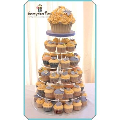 HOT selling Circle 6 Tier Wedding Cake Stand Acrylic Cupcake Stand Birthday Cake Display Stand For Maypole party decoration