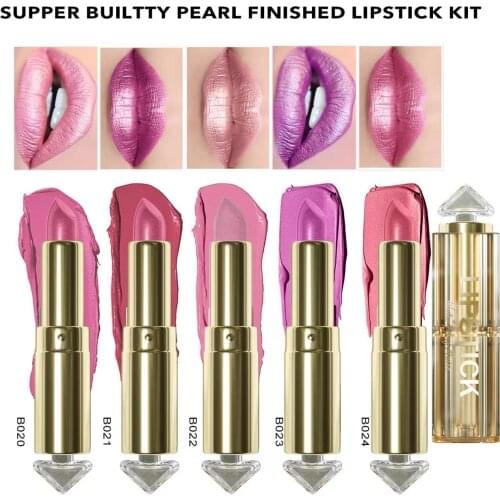 Cosmetics Blue Lipstick Gliter Makeup Marble Matte Glitter Lipstick Waterproof Long Lasting Matt Magic 12 Colors Shade
