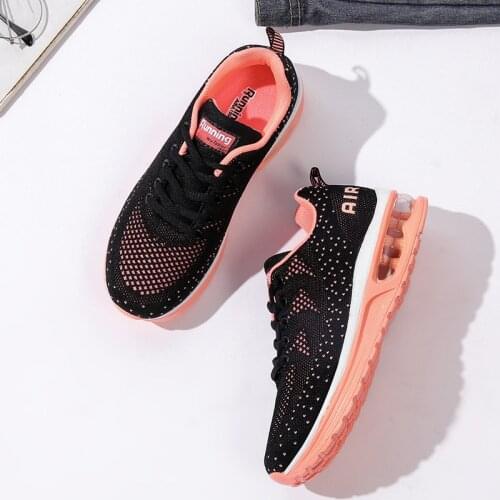 Autumn Big Size Women Shoes Fashion Air Cushion Sports Shoes Breathable Mesh Shoes Gym Training Shoes Running Shoes Sneaker