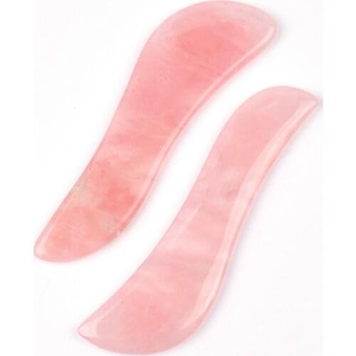 1pcs Gua Sha Board Natural Rose Quartz SPA Face Back Foot Massage Acupuncture Scraper China Traditional Health Care Massage Tool