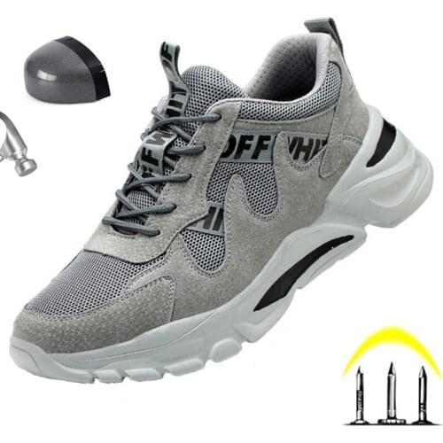 Mens and Womens Safety Work Shoes Outdoor Toe Steel Anti Extrusion Anti Puncture Breathable Work Boots Oversize Safety Shoes