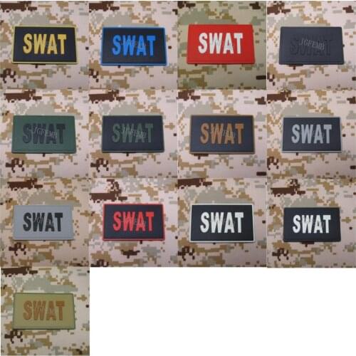 SWAT Special Weapons and Tactics 3D PVC Patch Badges