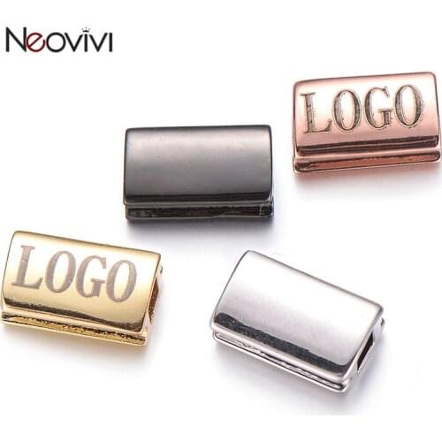 Neovivi 100 pcs Spacer Beads Engrave your Name Logo Original Custom Beads for Jewelry Making Bracelet DIY Findings Accessories