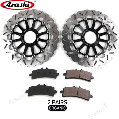 ARASHI CNC Front Brake Disks Rotors Disc Brake Pads For DUCATI Streetfighter 1100 2009 2010 2011 / 1198 2009-2011