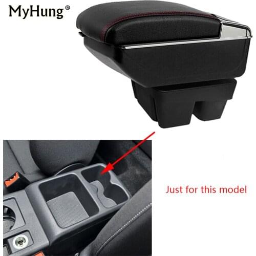 For VW Golf 7 2015 2016 Armrest box Central Console Arm Rest Store content box cup holder ashtray With Rise and Down Function