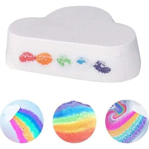 Clouds Rainbow Bath Salt Natural Skin Care Bath Salt Oil Control Exfoliating Moisturizing Bubble Bath Bombs Ball For Adults Kids