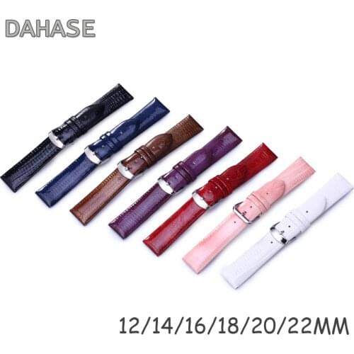 Genuine Leather Watch Band 12mm 14mm 16mm 18mm 20mm 22mm Replacement Watch Strap Glossy Oil Wax Wrist Bracelet Watch Accessories