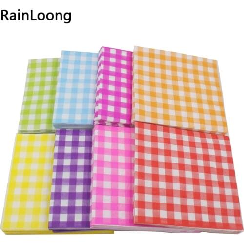 Virgin Wood Pulp Material Lattice Paper Napkin Para Festas & Party Tissue Napkin Cartoon Guardanapo 33*33cm 1 pack
