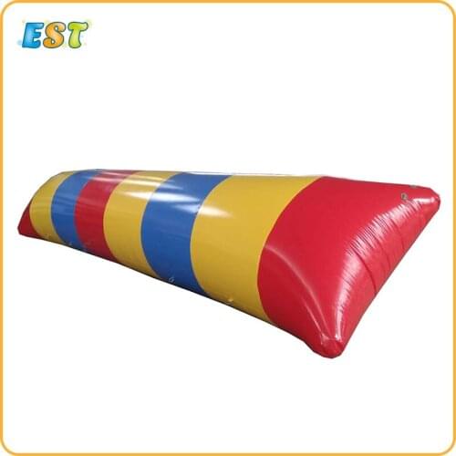 Lowest Price 8x2m 0.9mm PVC Tarpaulin Water Pillow Inflatable Water Blob Catapult with Free Shipping And Air Pump
