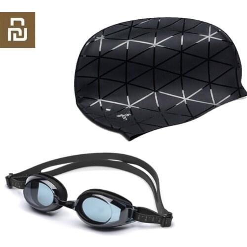 Youpin TS 7th Silicone Swimming Waterproof Goggles 3D Glasses Sports Swim Pool Hat Ears Protection Cap for Adult Men Women